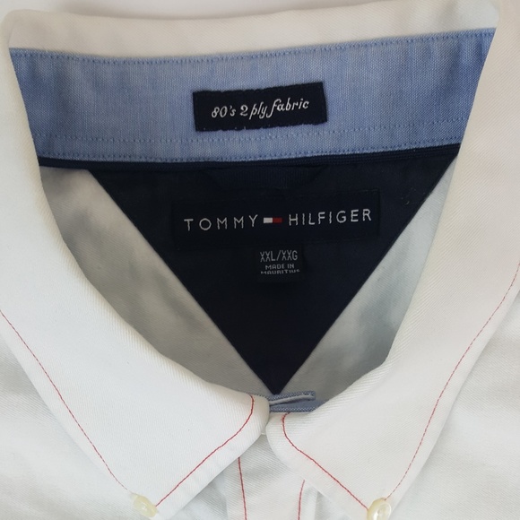 Tommy Hilfiger 80s 2ply Fabric Colorblock Shirt - Picture 2 of 5